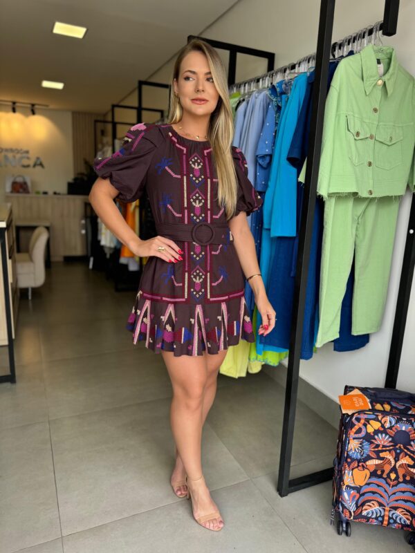 Vestido Curto Bordado Farm - Image 2