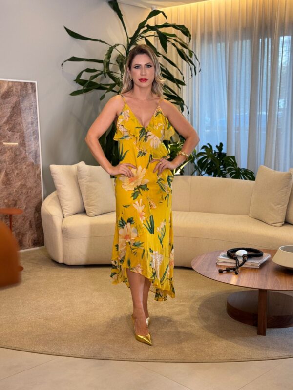 Vestido babados floral Alice