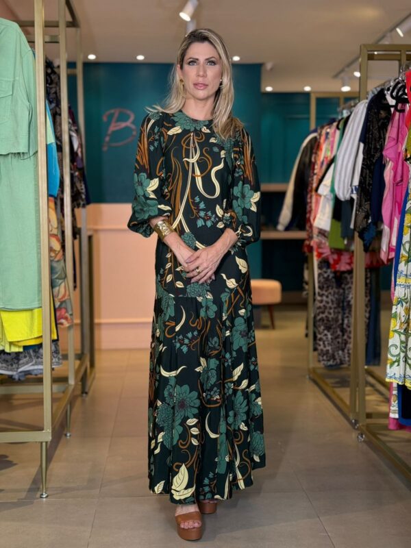 Vestido longo Beatrice Flores - Image 3